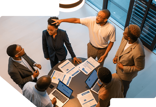 The Growthpad team collaborating