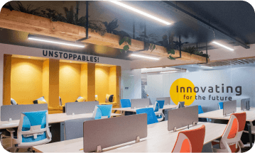 An innovative, creative office workspace
